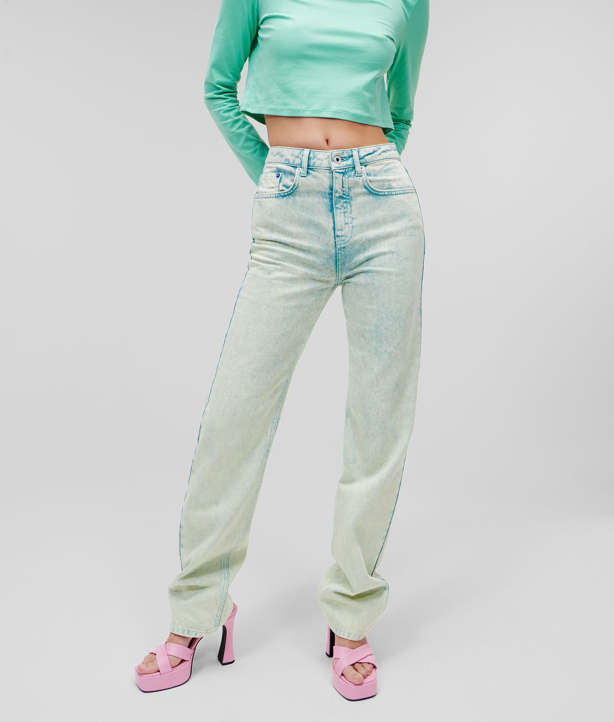 (image for) Stand Out From The Crowd KLJ HIGH-RISE STRAIGHT JEANS